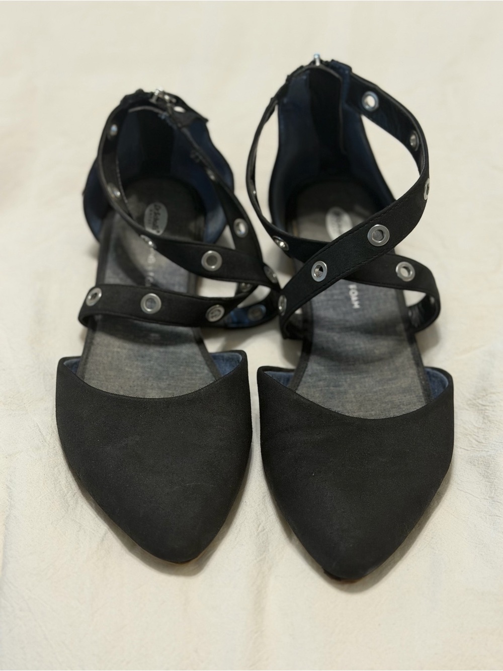 Dr Scholls Adjust Moto Black Comfort Sandals Minimal Street Style Size 7